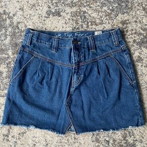 We The Free Distressed Denim Skirt